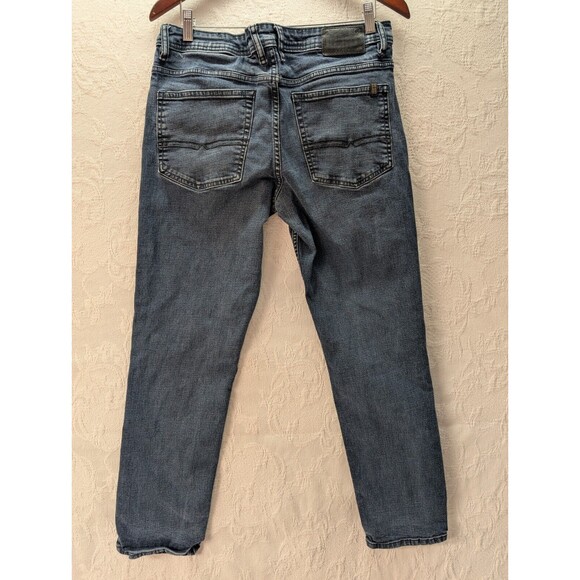 Buffalo David Bitton Jeans Mens 34x32 Straight Stretch Branded Studs Buttons - Picture 2 of 13